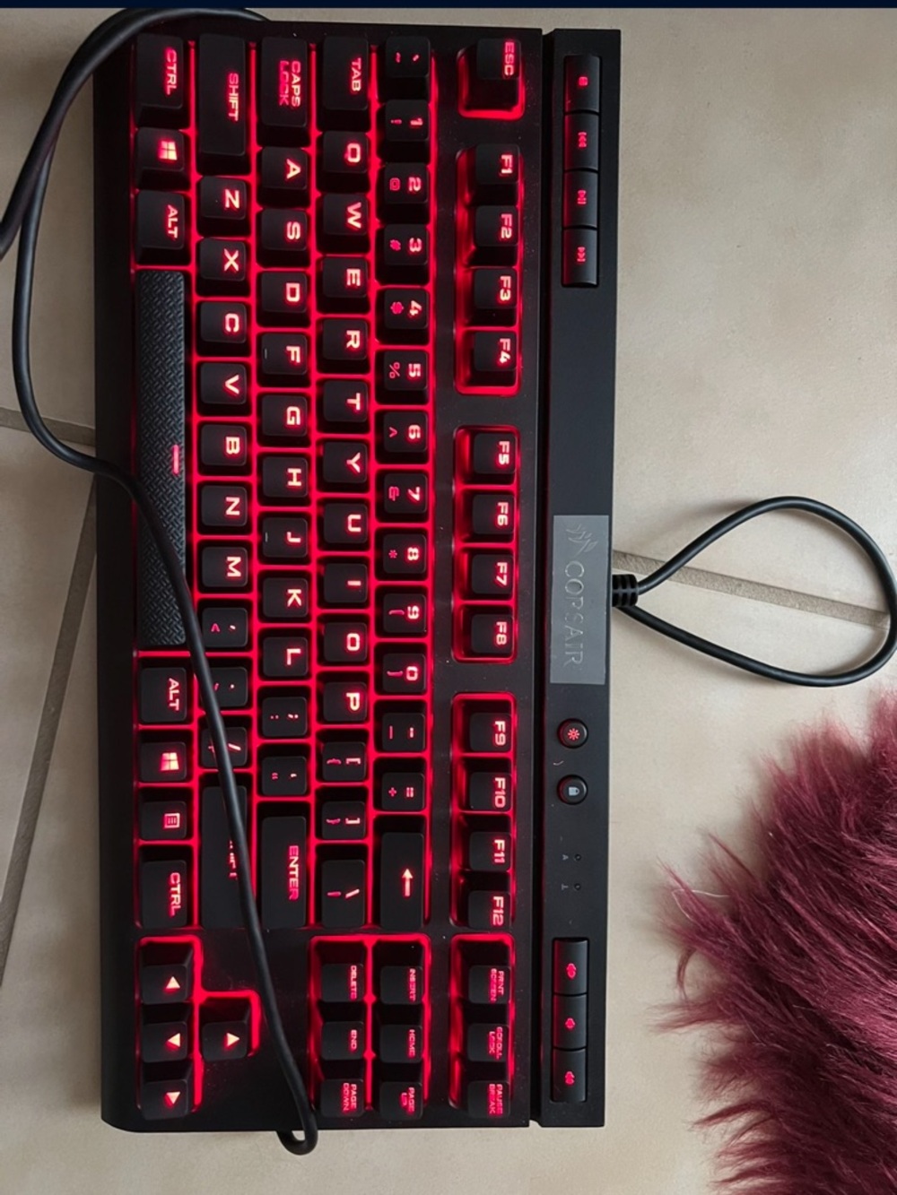 Corsair Black USB Wired Keyboard with Silver USB Connector